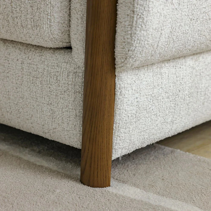 Oboro 1 Seater Fabric Sofa-Beige