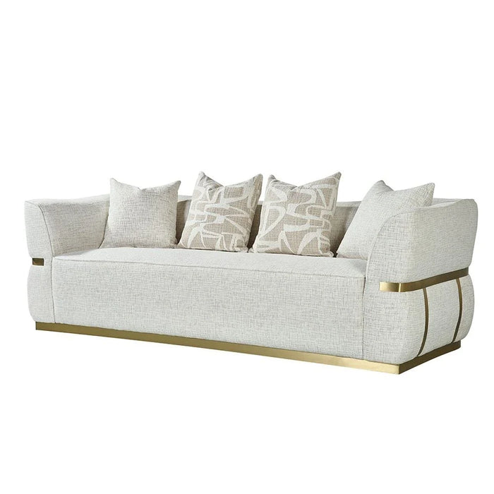 Oru 3 Seater Fabric Sofa-Light Grey