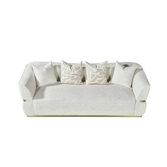 Oru 3 Seater Fabric Sofa-Light Grey