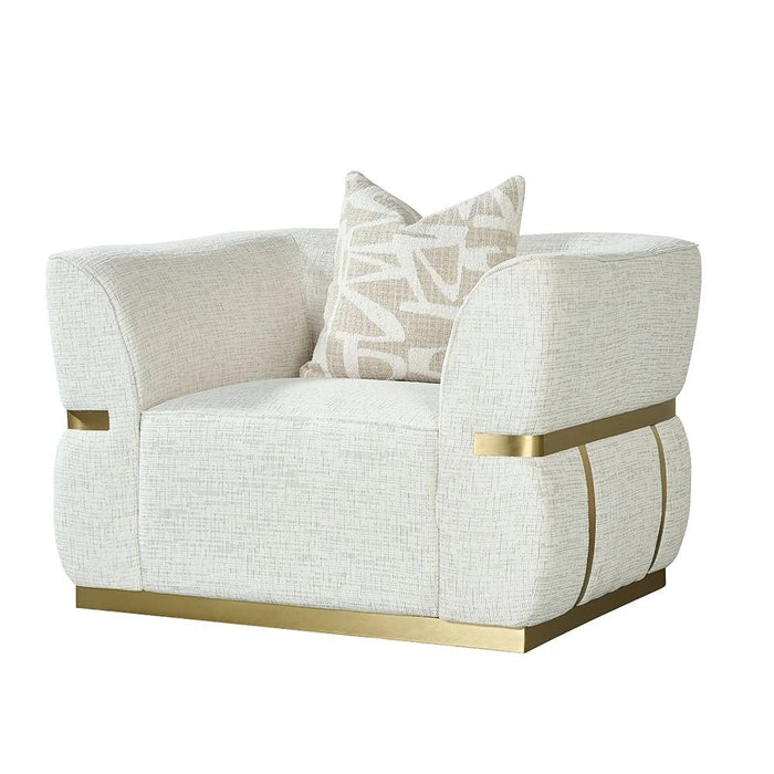 Oru 1-Seater Fabric Sofa - Light Grey - With 2-Year Warranty