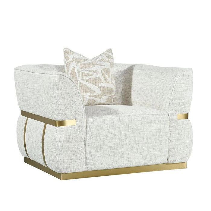 Oru 1-Seater Fabric Sofa - Light Grey - With 2-Year Warranty