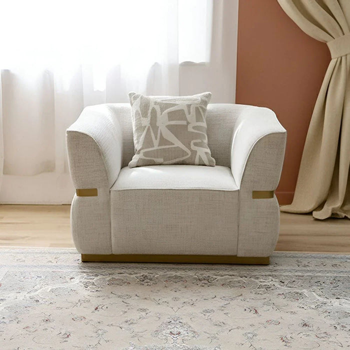 Oru 1-Seater Fabric Sofa - Light Grey - With 2-Year Warranty