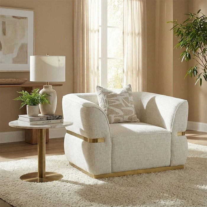 Oru 1-Seater Fabric Sofa - Light Grey - With 2-Year Warranty