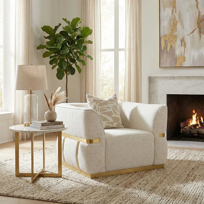 Oru 1-Seater Fabric Sofa - Light Grey - With 2-Year Warranty