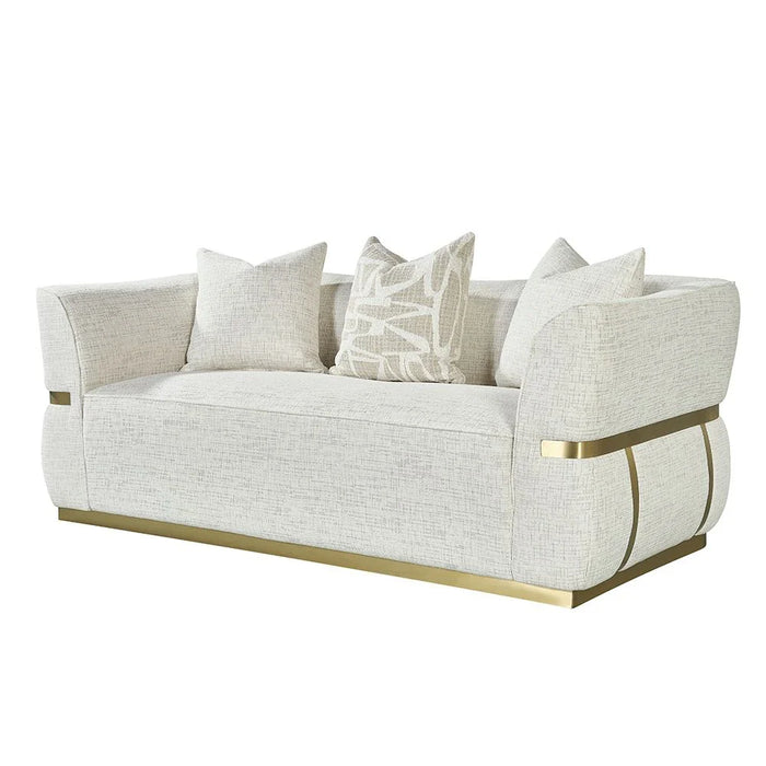 Oru 2 Seater Fabric Sofa-Light Grey