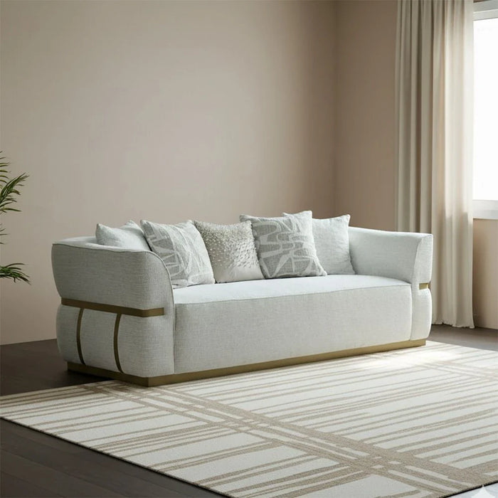 Oru 2 Seater Fabric Sofa-Light Grey