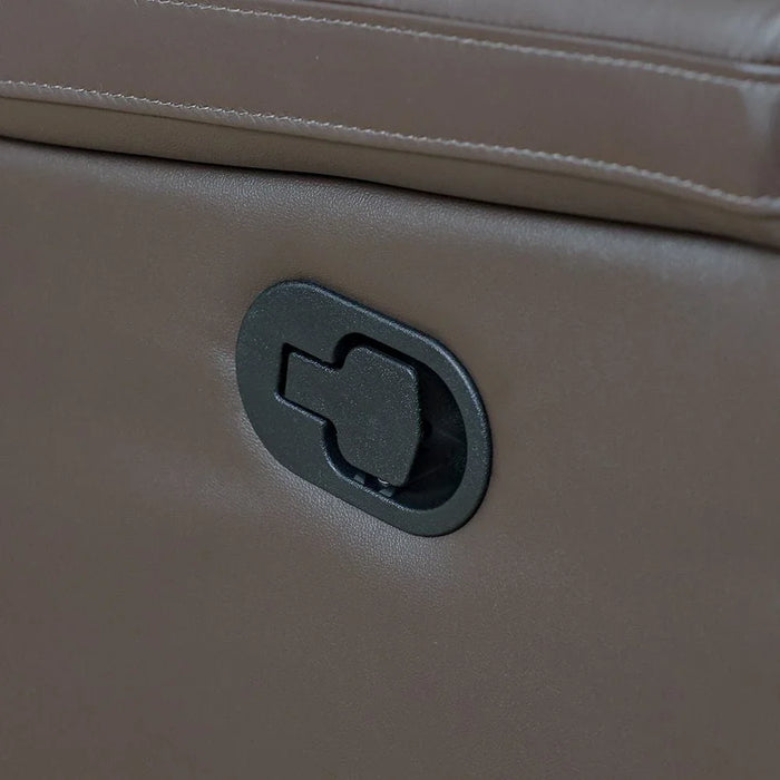 Nato 1 Seater Half Leather Recliner-Brown