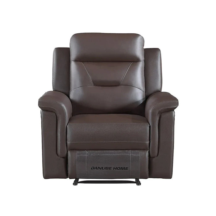 Nato 1 Seater Half Leather Recliner-Brown