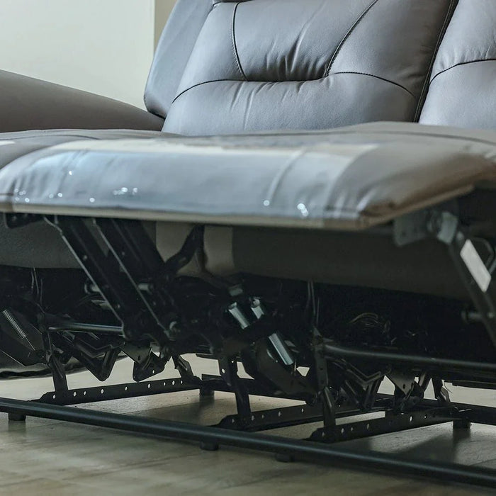 Nato 2-Seater Half Leather Recliner - Brown - With 2-Year Warranty