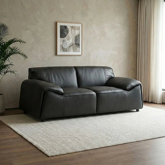 Tokishi 2 Seater Full Leather Sofa - Brown