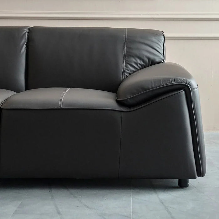 Tokishi 2 Seater Full Leather Sofa - Brown