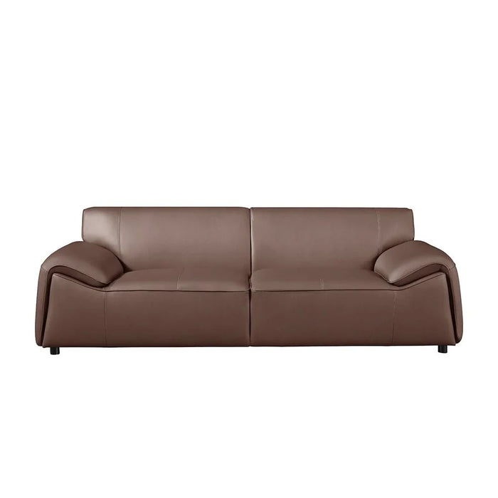 Tokishi 3-Seater Full Leather Sofa - Tan - With 2-Year Warranty