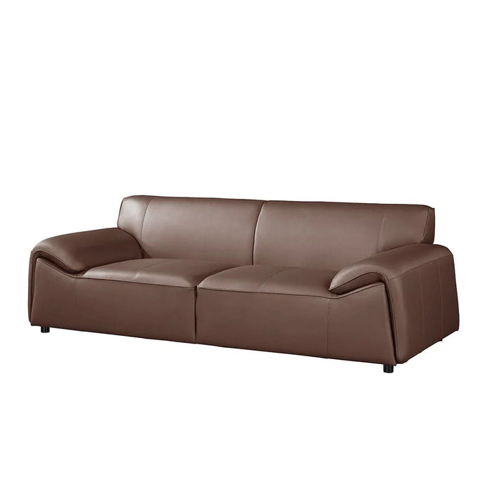 Tokishi 3-Seater Full Leather Sofa - Tan - With 2-Year Warranty