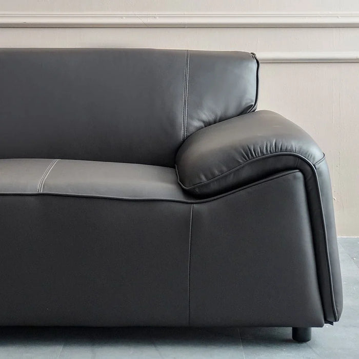Tokishi 3 Seater Full Leather Sofa - Dark Brown