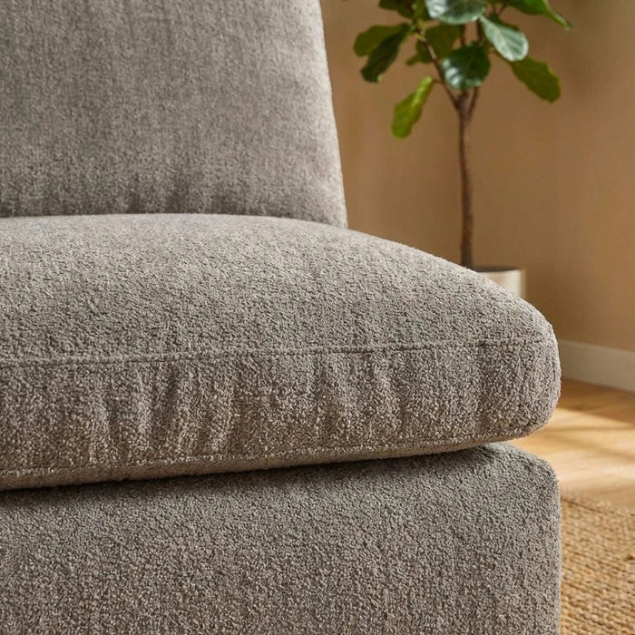 Neithan 1 Seater Armless Fabric Sofa-Taupe