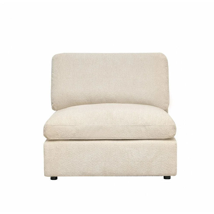 Neithan 1 Seater Armless Fabric Sofa-Beige