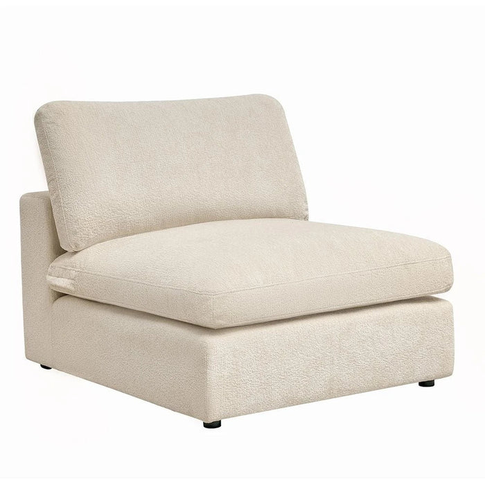 Neithan 1 Seater Armless Fabric Sofa-Beige
