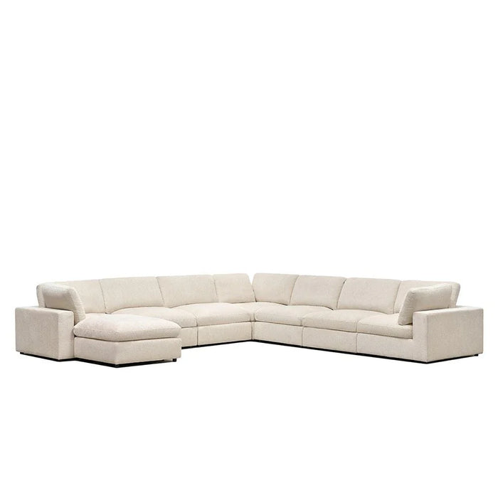 Neithan Corner Wedge Sofa - Beige - With 2-Year Warranty
