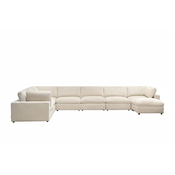 Neithan Corner Wedge Sofa - Beige - With 2-Year Warranty