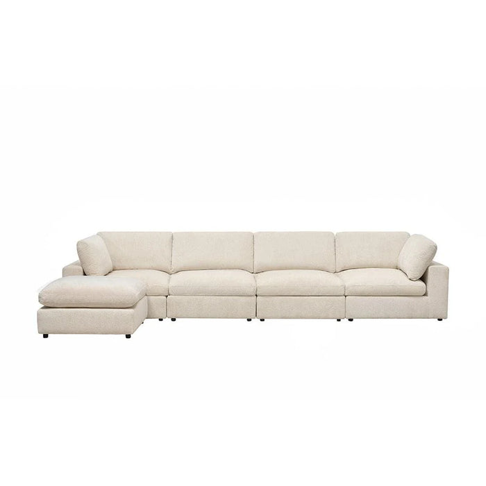 Neithan Corner Wedge Sofa - Beige - With 2-Year Warranty