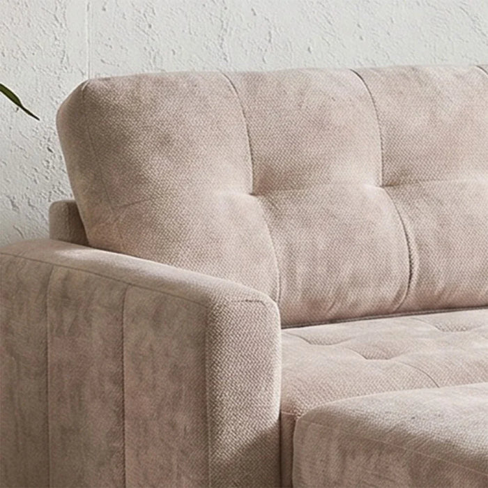 Jaizell 3-Seater Reversible Fabric Corner Sofa Bed with Storage - Beige - With 2-Year Warranty