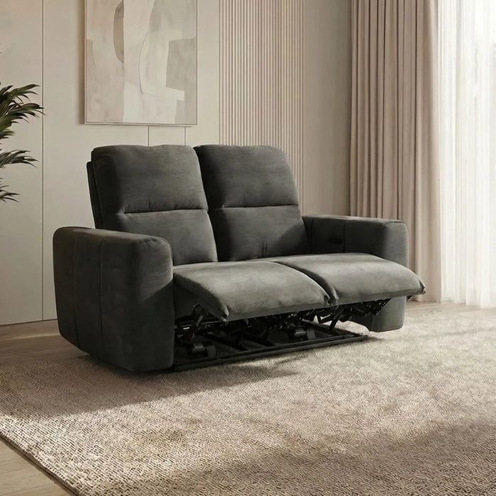 Quantum 2 Seater Fabric Power Motion Recliner- Grey