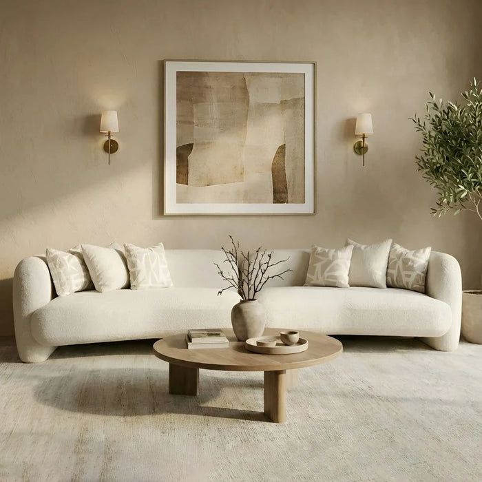 Yugen 4 seater Fabric Sofa -Beige