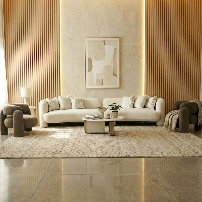 Yugen 4 seater Fabric Sofa -Beige