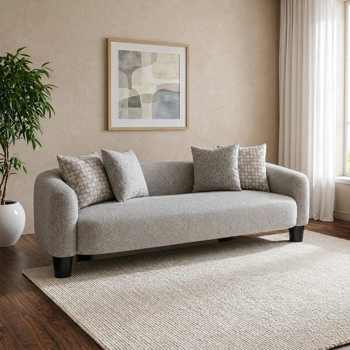 Retrova 3-Seater Fabric Sofa - Beige - With 2-Year Warranty