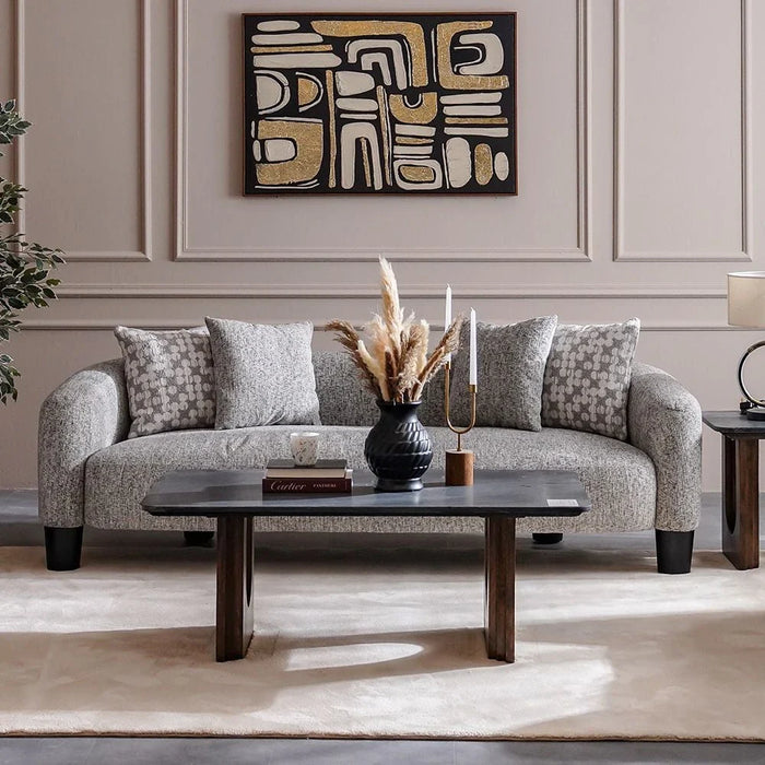 Retrova 3-Seater Fabric Sofa - Beige - With 2-Year Warranty