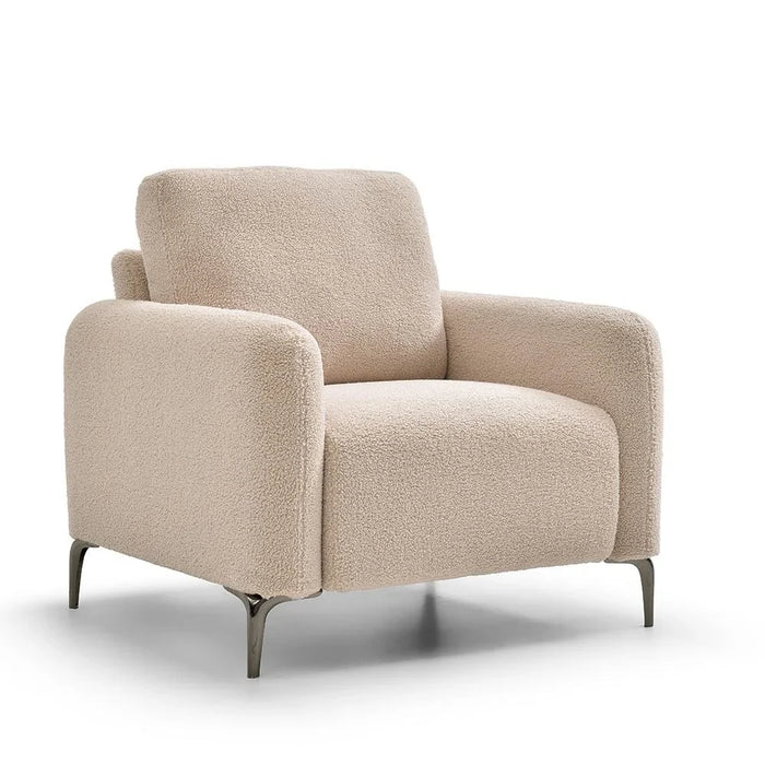 Younes 1 Seater Fabric Sofa - Pink - With 2-Year Warranty