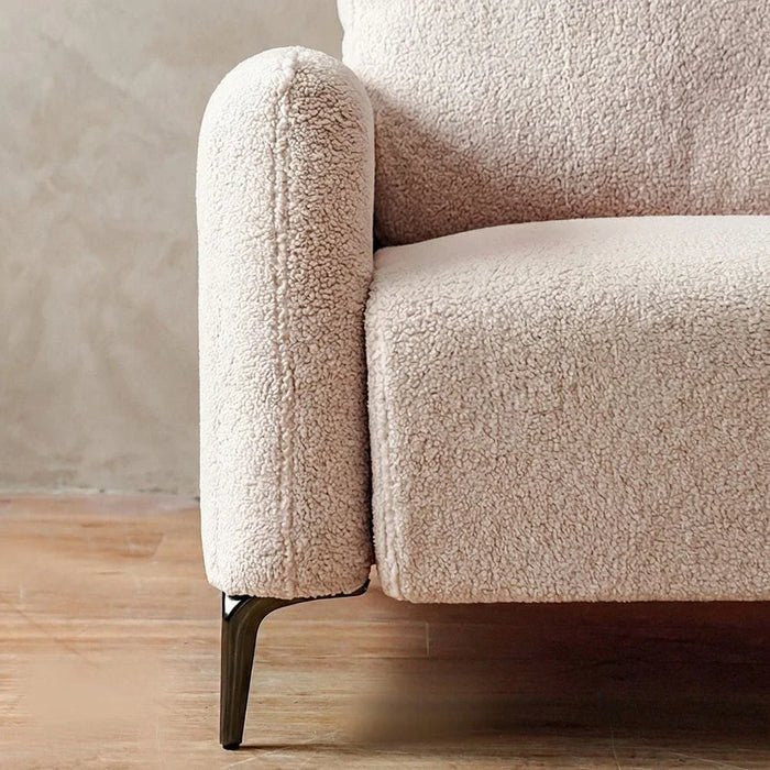 Younes 1 Seater Fabric Sofa - Pink - With 2-Year Warranty