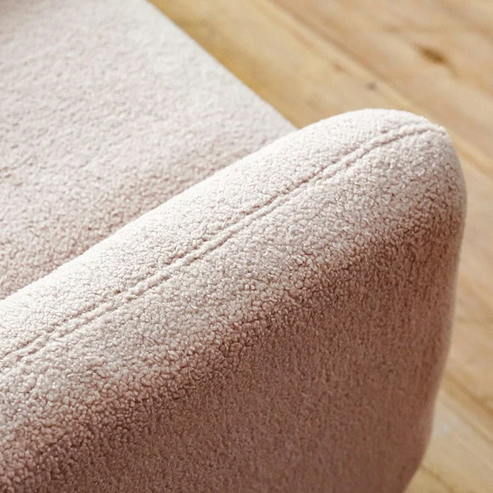 Younes 1 Seater Fabric Sofa - Pink - With 2-Year Warranty
