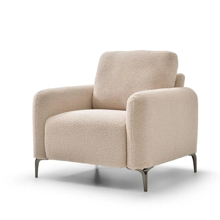 Younes 1 Seater Fabric Sofa - Pink - With 2-Year Warranty