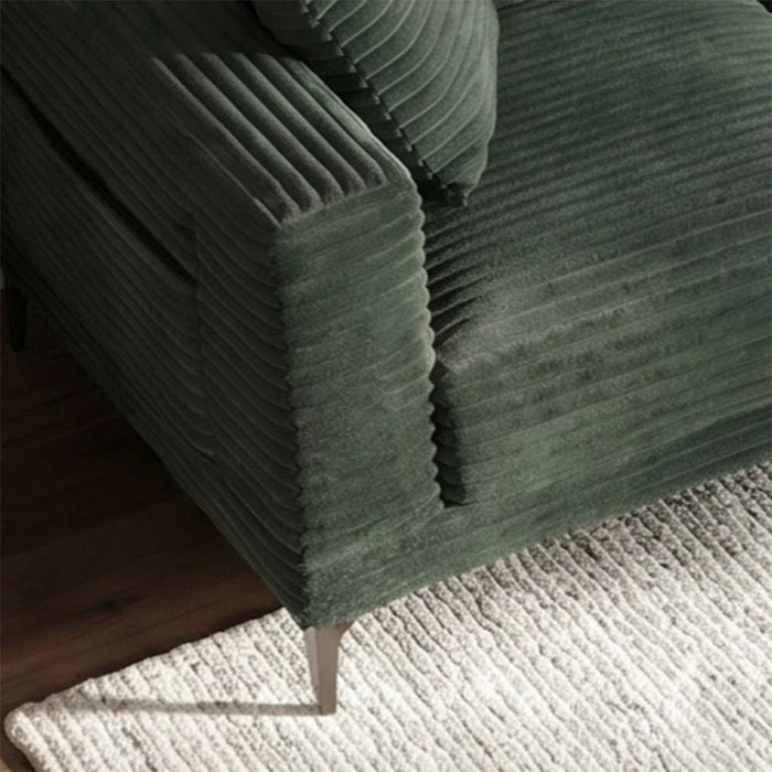 Urvi Fabric Right Corner Sofa - Green - With 2-Year Warranty