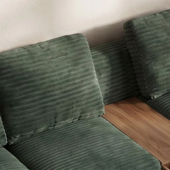 Urvi Fabric Right Corner Sofa - Green - With 2-Year Warranty