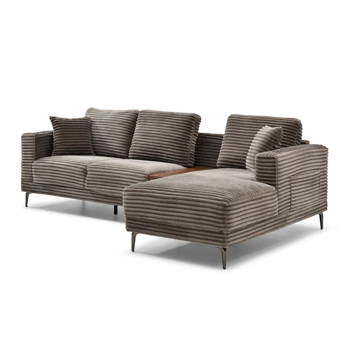 Urvi Fabric Right Corner Sofa - Light Grey - With 2-Year Warranty