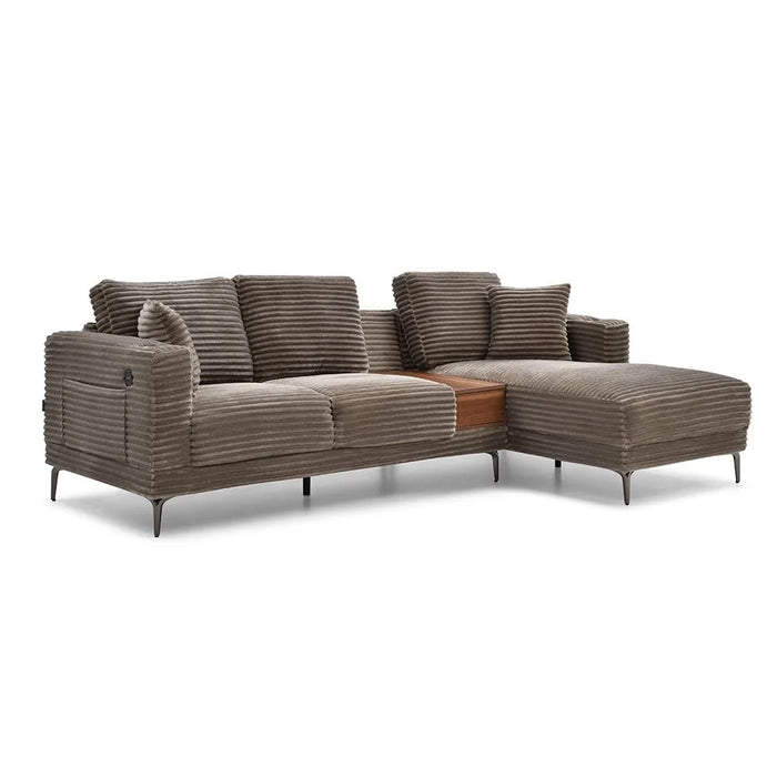 Urvi Fabric Right Corner Sofa - Light Grey - With 2-Year Warranty
