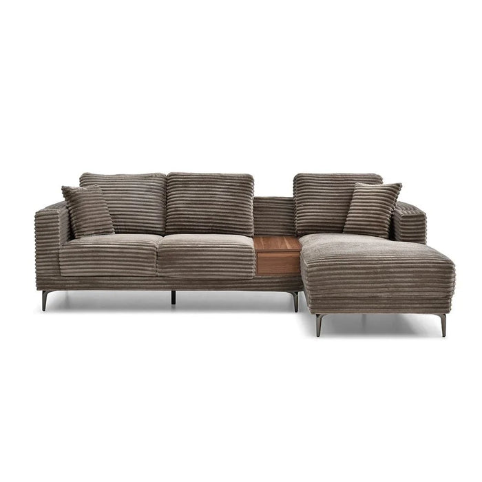 Urvi Fabric Right Corner Sofa - Light Grey - With 2-Year Warranty