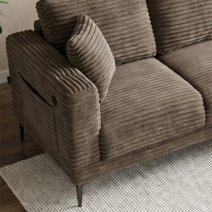 Urvi Fabric Right Corner Sofa - Light Grey - With 2-Year Warranty