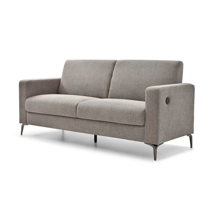 Theodora 3+2+1 Fabric Sofa Set With USB Port - Dark Grey