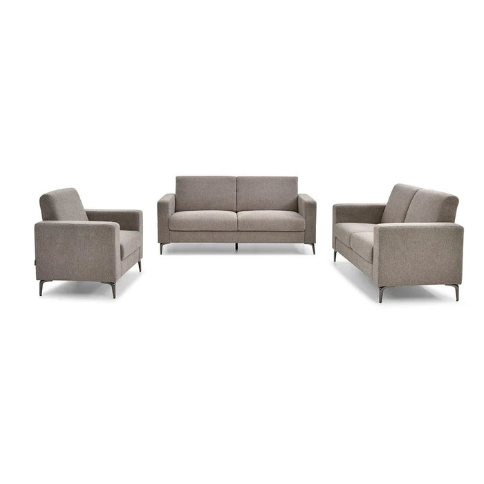 Theodora 3+2+1 Fabric Sofa Set With USB Port - Dark Grey