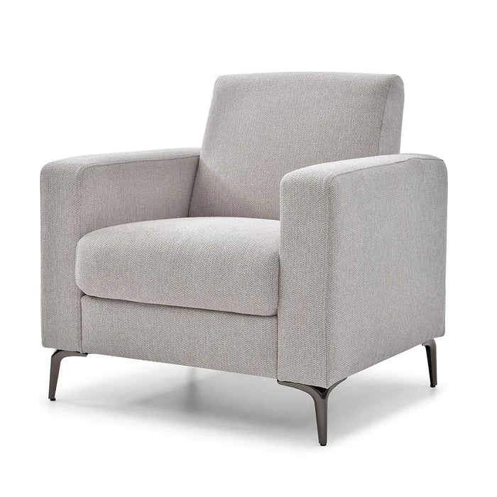 Theodora 6-Seater Fabric Sofa Set with Side Pocket & USB Port - Light Grey - With 2-Year Warranty