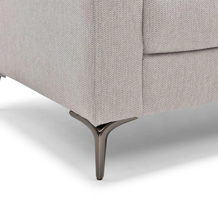 Theodora 6-Seater Fabric Sofa Set with Side Pocket & USB Port - Light Grey - With 2-Year Warranty