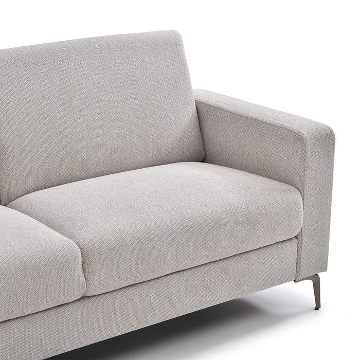 Theodora 6-Seater Fabric Sofa Set with Side Pocket & USB Port - Light Grey - With 2-Year Warranty