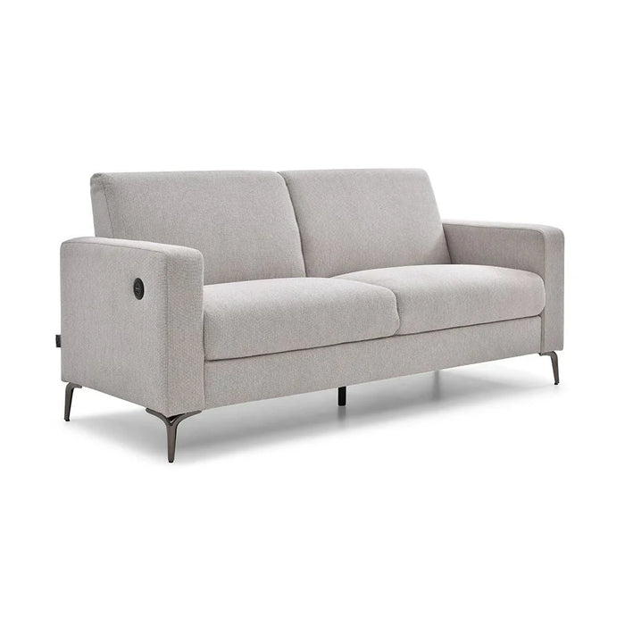 Theodora 6-Seater Fabric Sofa Set with Side Pocket & USB Port - Light Grey - With 2-Year Warranty