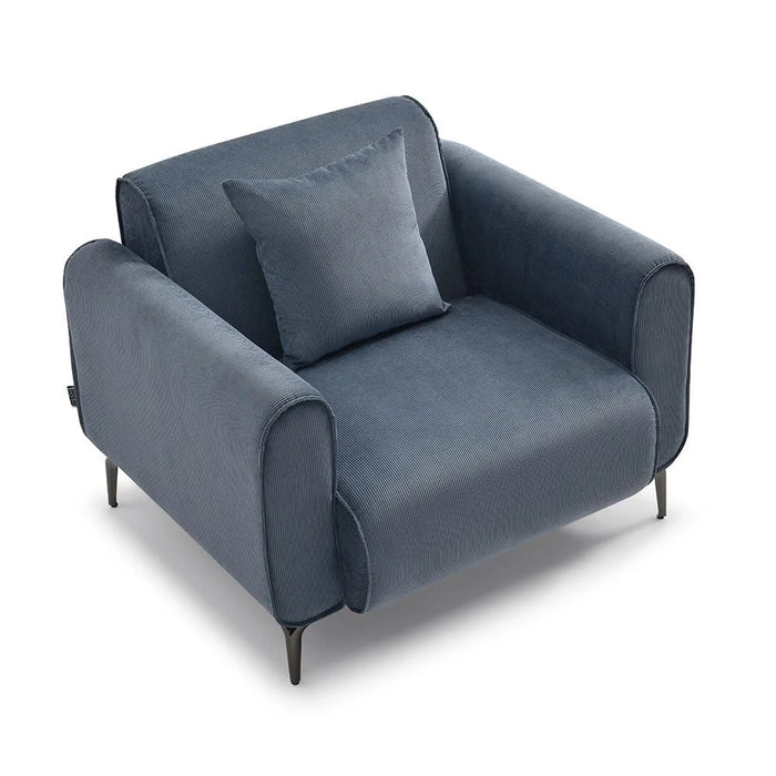 Tanner 3+2+1 Fabric Sofa Set - Blue
