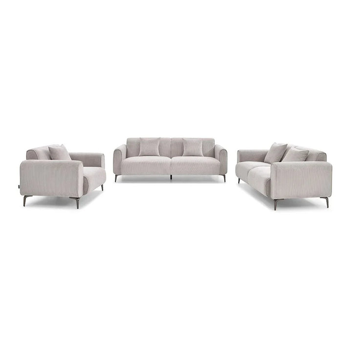 Tanner 6-Seater Fabric Sofa Set - Beige - With 2-Year Warranty