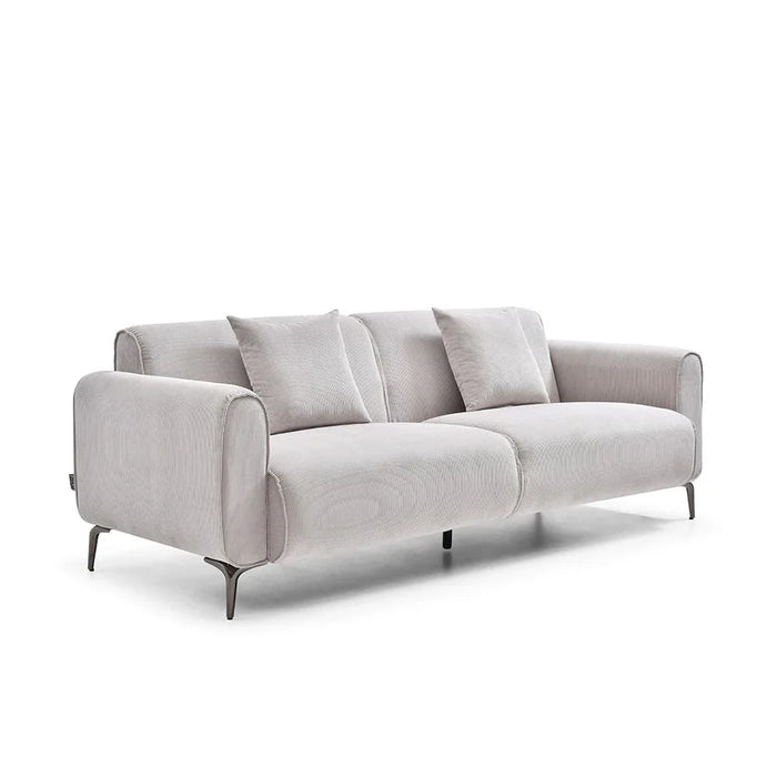 Tanner 6-Seater Fabric Sofa Set - Beige - With 2-Year Warranty