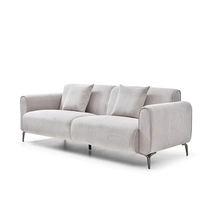 Tanner 6-Seater Fabric Sofa Set - Beige - With 2-Year Warranty